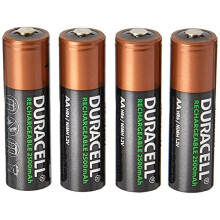 Duracell Rechargeable Type AA Battery, 2500mah, Pack of 4