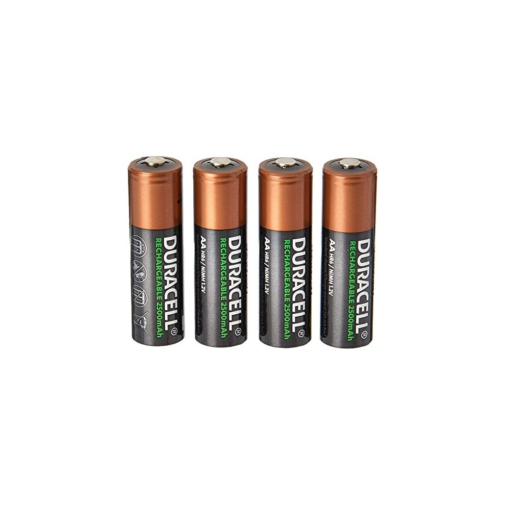 Duracell Rechargeable Type AA Battery, 2500mah, Pack of 4