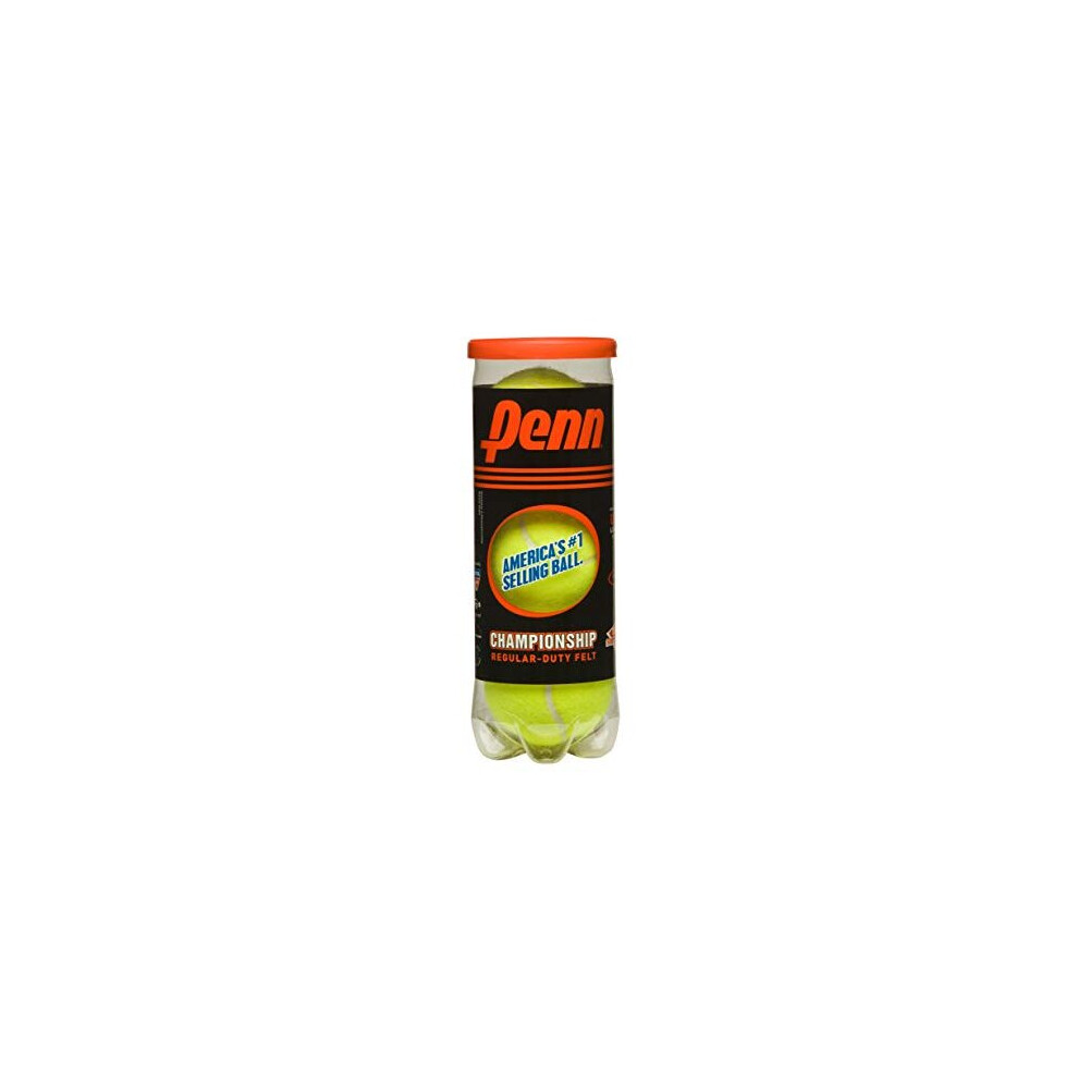 Penn Championship Tennis Balls - Regular Duty Felt Pressurized Tennis Balls - 1 Can, 3 Balls