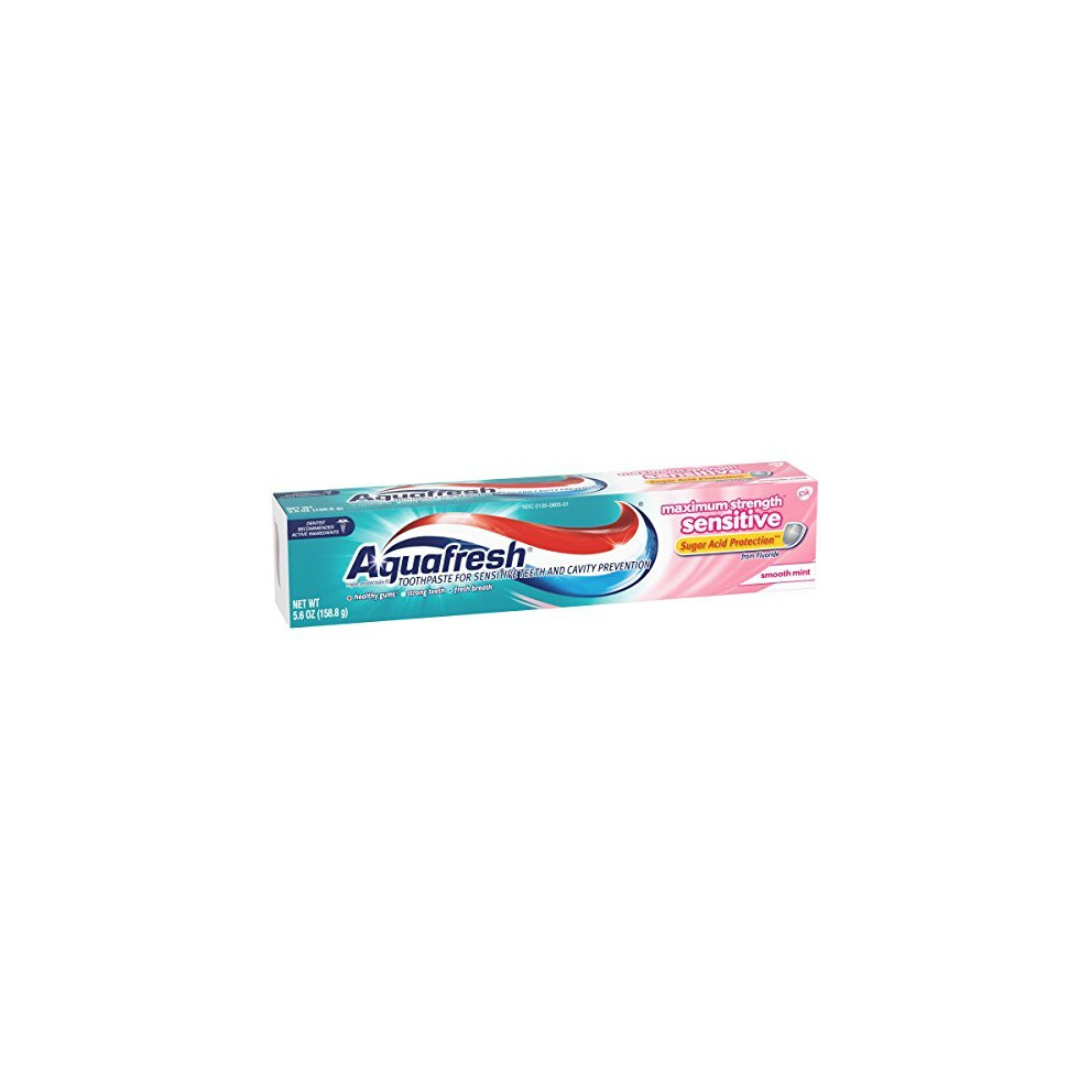 AQUAFRESH Sensitive Maximum Strength Toothpaste, 5.6 oz