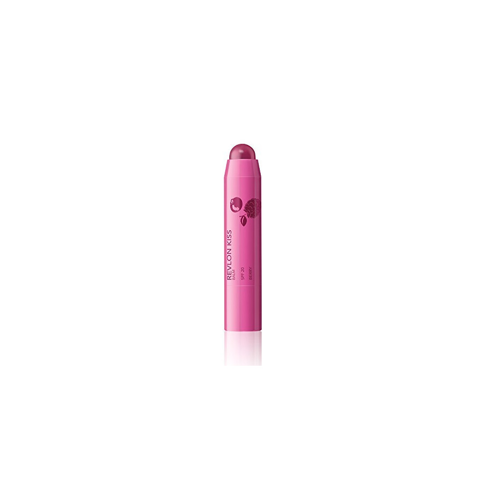 Revlon Kiss Lip Balm Crayon, Hydrating Lip Moisturizer Infused with Natural Fruit Oils SPF 20, 035 Berry Burst