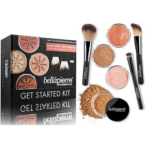 bellapierre Get Started Kit | Includes 2 Mineral Foundations, 1 Blush, & 1 Bronzer | Mineral Makeup Essentials