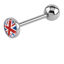 (United Kingdom ) Flag Surgical steel Tongue bars