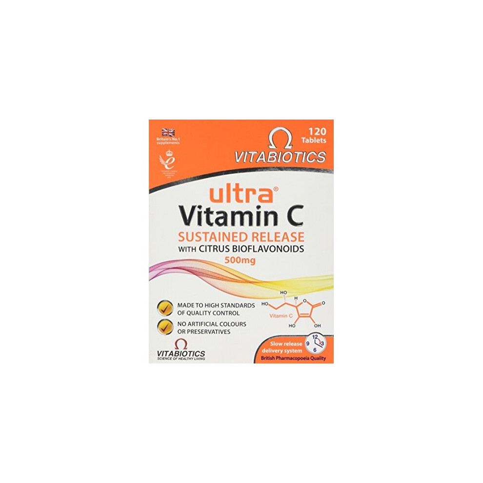 Ultra Vitamin C Sr And Bioflavonoid Tablets, Pack Of 120