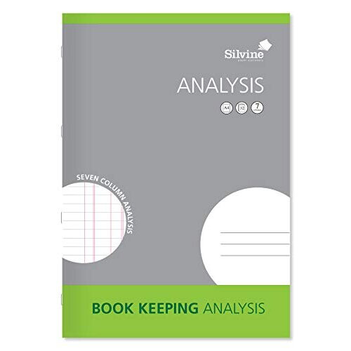 Silvine A4 Book Keeping Analysis, 32 Pages Printed 'Analysis' 7 Columns - Ref SJA4A-P [Pack of 6] 2