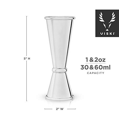 Viski Διπλός Jigger με Μετρήσεις, Ανοξείδωτο Ατσάλι, Στυλ Ιαπωνικού Jigger, Jigger 2oz 1oz 2