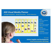 Plastic Visual ASD Weekly Planner (Picture Communication Symbols)