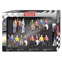Carrera Race Spectators - Set of 15 Detailed Fans - 1:32 Scale Figures - Realistic Scenery Accessory for Slot