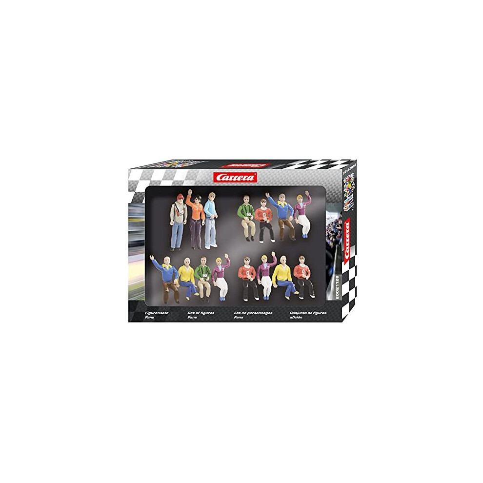 Carrera Race Spectators - Set Of 15 Detailed Fans - 1:32 Scale Figures - Realistic Scenery Accessory For Slot