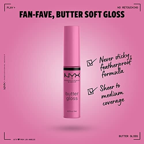 NYX Professional Makeup NYX PROFESSIONAL MAKEUP Βουτυρένιο Γκλος Χειλιών, Μη Κολλώδες - Merengue (Ροζ Λιλά) 1