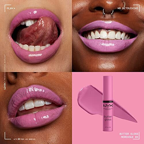 NYX Professional Makeup NYX PROFESSIONAL MAKEUP Βουτυρένιο Γκλος Χειλιών, Μη Κολλώδες - Merengue (Ροζ Λιλά) 2