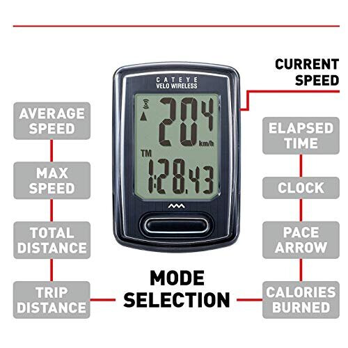 CatEye CATEYE - Velo Wireless Bike Computer (Black) 1