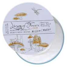 Library of Flowers Willow & Water Parfum Crème, 2.5 oz, Grönsaker, Blommande Lotus, & Vattenkrasse