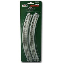 Kato USA Modeltreinproducten Unitrack 315 mm (12 3/8"") radius 45 graden bochtrail (4-delig)