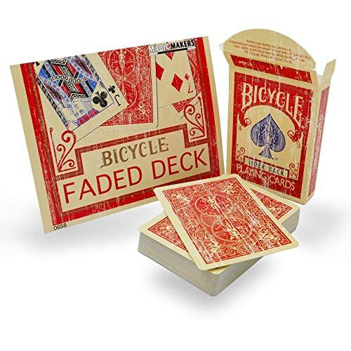 Magic Makers Faded Rider Back Rotes Bicycle-Deck 1