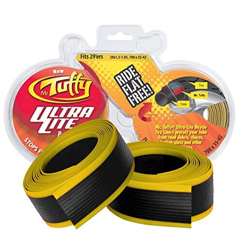 Mr. Tuffy Ultra Lite Bicycle Tire Liner, Orange, 700x20-25c or 27 x 1