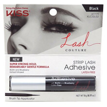 Kiss Lash Couture Black Adhesive for Strip Lashes – Latex-Free, Biotin & Blueberry, Gentle Formula, Super Strong Hold