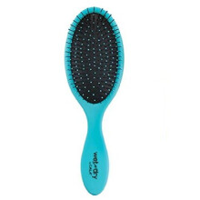Cala Wet-n-dry Turquoise Hair Brush - Handcrafted Bristle Brush for Wet or Dry Hair, Gentle Scalp Massage, Smooth Shine, Ergonomic Oval Handle