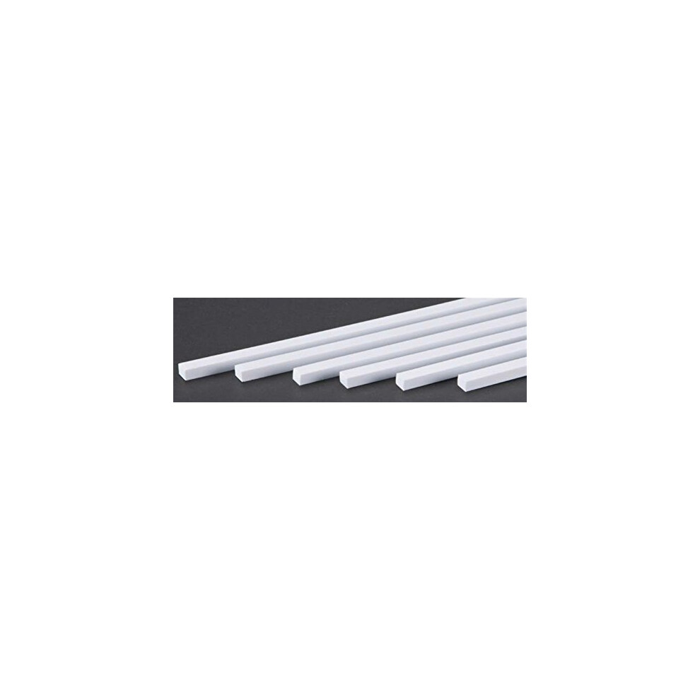 Evergreen 399 Square Profiles, 600 X 4.8 X 6.3 Mm, 6 Pieces White