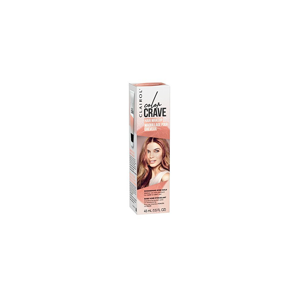 Clairol Color Crave Temporary Hair Color Makeup, Shimmering Rose Gold Hair Color, 1 Count