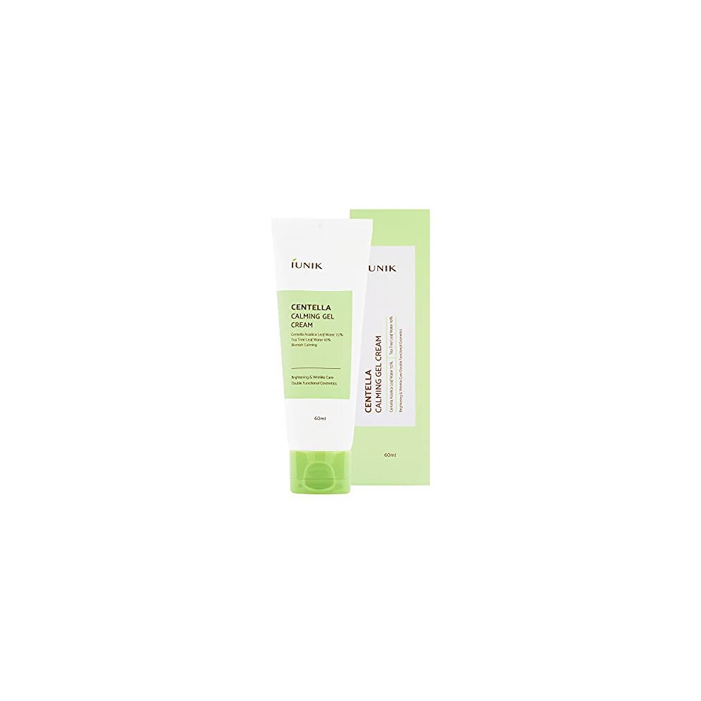 Iunik Cream Centella Calming Gel 2.02 Fl. Oz. Deep Hydrating, Botanic Ingredients With Centella Asiatica & Tea