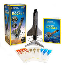 NATIONAL GEOGRAPHIC Rocket Launcher for Kids - Patent-Pending Motorized, Self-Launching Air Rocket Toy, Launch