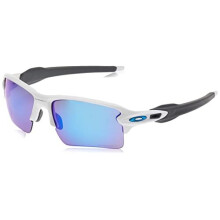 Oakley Mens OO9188 Flak 2.0 XL Rectangular Sunglasses, Polished White/Prizm Sapphire, 59 mm