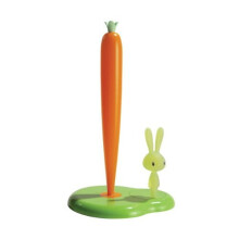 A di Alessi Bunny and Carrot Paper Towel Holder, Green - ASG42/H GR
