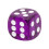 Chessex Δεσμίδες Ζαριών D6: Μωβ με Λευκές Διαφάνειες - 12Mm Έξι Πλευρές (36) Ζαριά 2