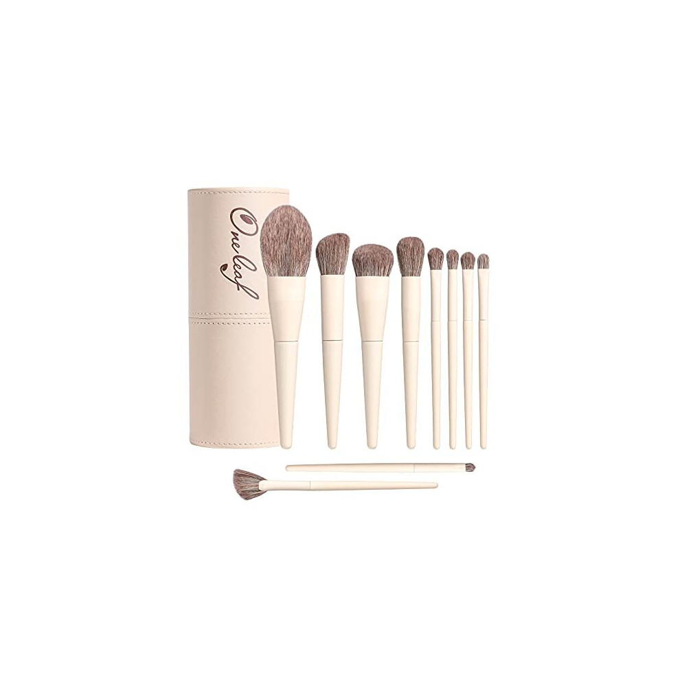Oneleaf Makeup Brushes 12 Pcs Premium Synthetic Bristles Makeup Kit,Kabuki Foundation Blending Face Powder Blu