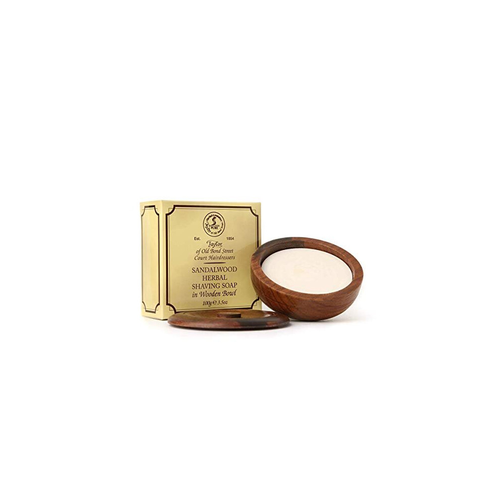 Taylor Of Old Bond S Taylor Of Old Bond Street Sandalwood Shaving Soap In A Wooden Bowl, 3.5 Oz.