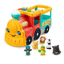 Fisher-Price Little People Big ABC Animal Train, Push-Along Toy Vehicle with Lights, Music and Smart Stages Le