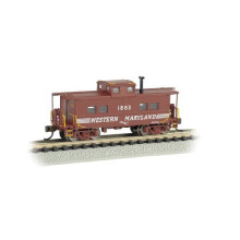 Bachmann Industries #1863 Northeast Steel Caboose Western Maryland (Speed Lettering) Train Car Scale N