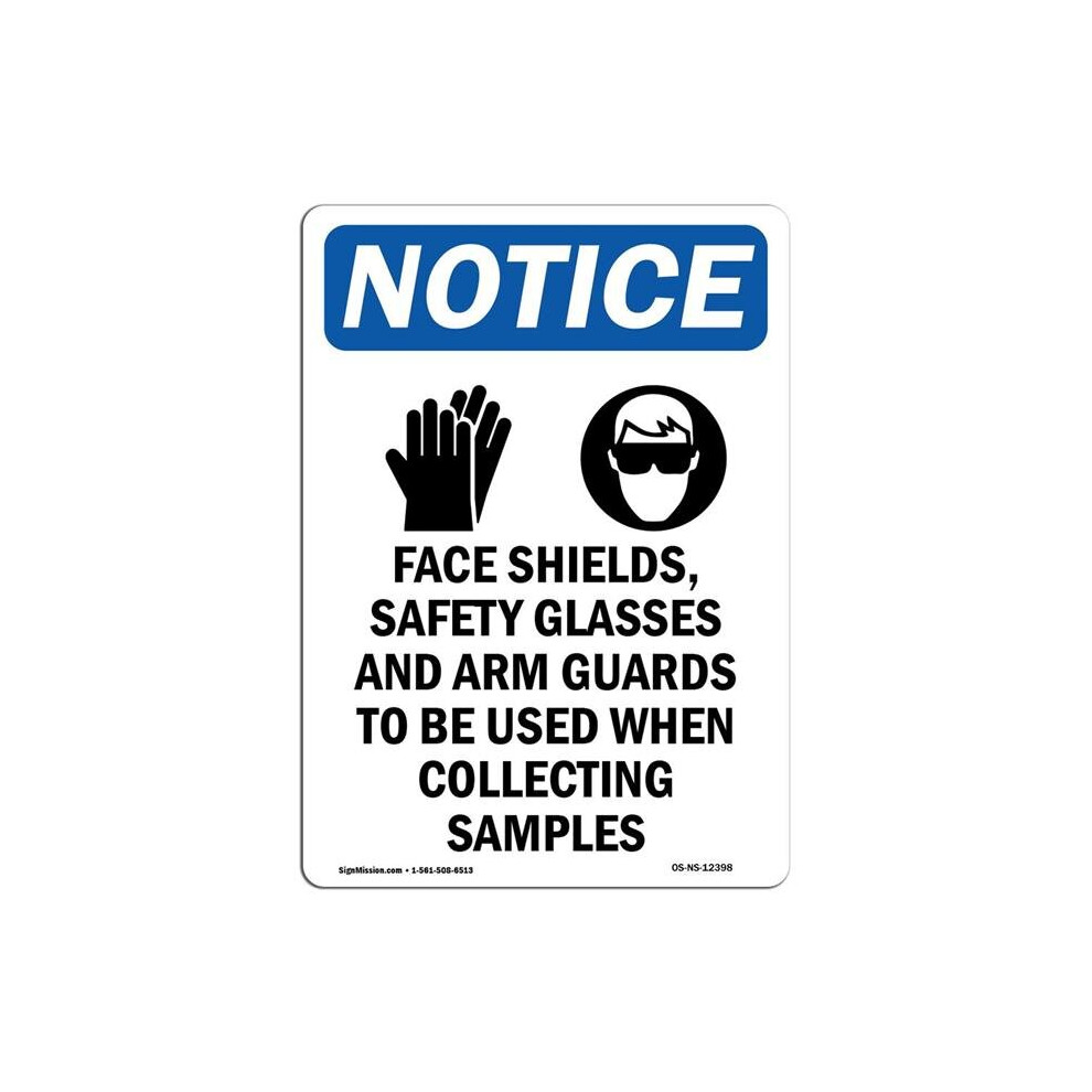 SignMission OS-NS-A-710-V-12398 7 x 10 in. OSHA Notice Sign - Face Shields, Safety-image-OPC-PB5HKXC-NEW