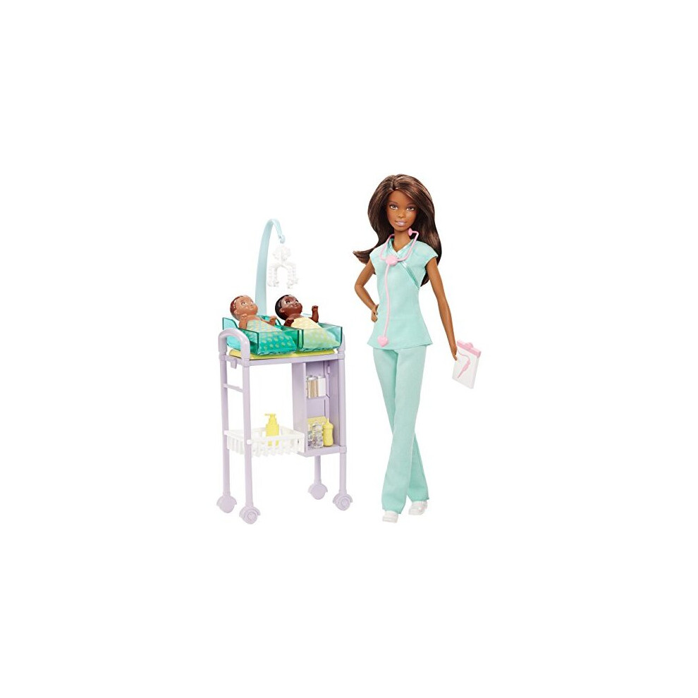 Barbie Careers Baby Doctor Doll Playset, Brunette