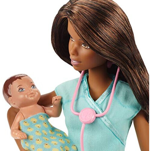 Barbie Barbie Carriere Bambina Dottoressa Set di Gioco, Brunetta 1