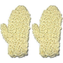 2 PACK 100% Natuurlijke Exfoliërende Sisalvezel Loofah Handschoen - Bad Spons Scrubber voor Dode Huid
