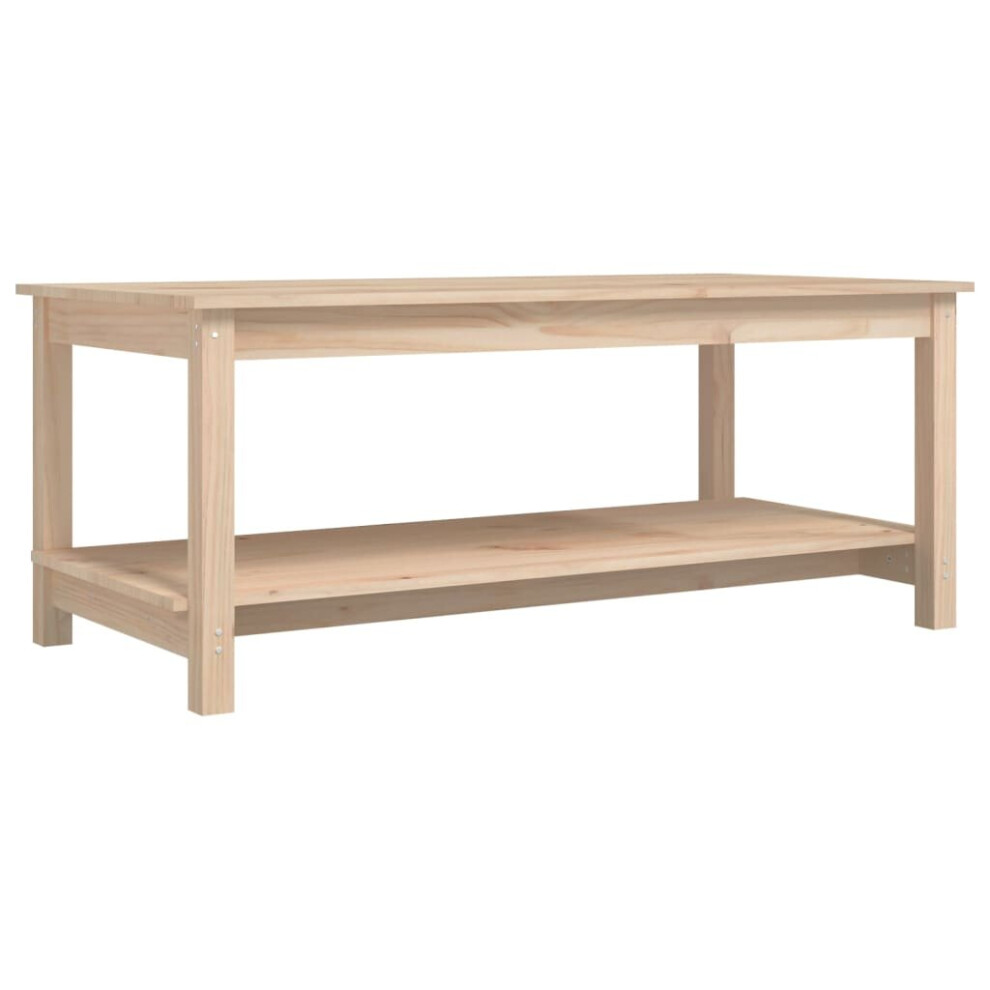 Vidaxl (Brown, 110 X 55 X 45 Cm (L X W X H)) Solid Wood Pine Coffee Table Multi Colours 110X55x45 Cm/50X50x45 Cm