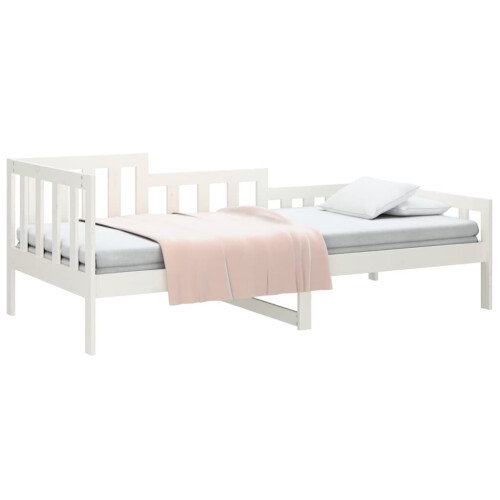 VidaXL (White, 80x200 cm) vidaXL Solid Wood Pine Day Bed Sleepover Guest Sofa Bed Multi Colours/Sizes 2