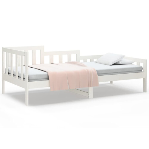 VidaXL (White, 80x200 cm) vidaXL Solid Wood Pine Day Bed Sleepover Guest Sofa Bed Multi Colours/Sizes