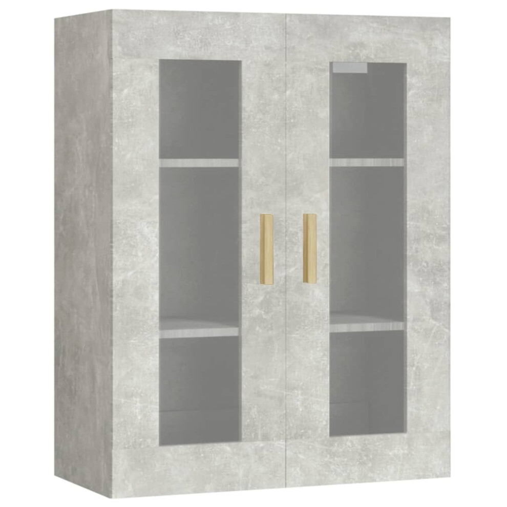 Vidaxl (Concrete Grey) Hanging Wall Cabinet Storage Cabinet Wall Cupboard Floating Cabinet