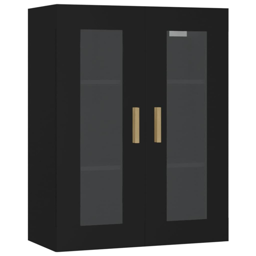 Vidaxl (Black) Hanging Wall Cabinet Storage Cabinet Wall Cupboard Floating Cabinet Black