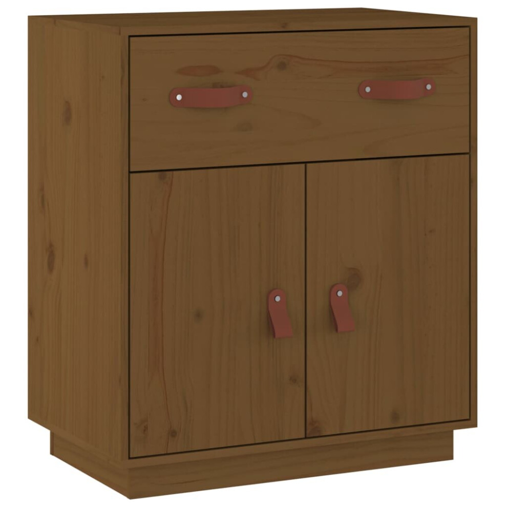 Vidaxl (Honey ) Solid Wood Pine Sideboard Wooden Cabinet Home Organiser Multi Colours Brown