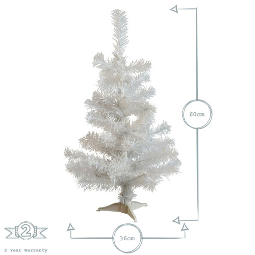 2FT Artificial White Christmas Tree Xmas Home Decor 1
