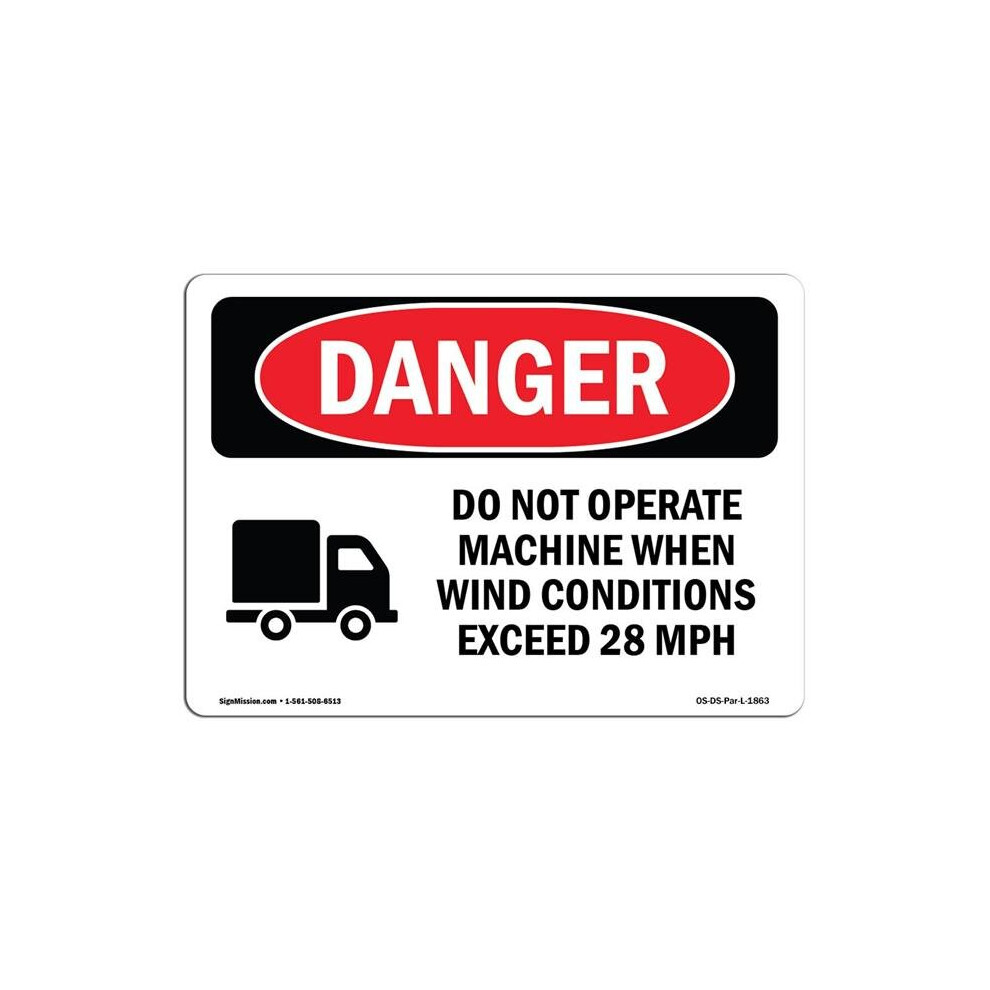 SignMission OS-DS-A-1014-L-1863 10 x 14 in. OSHA Danger Sign - Do Not Operate Machine-image-OPC-PB5JJFW-NEW
