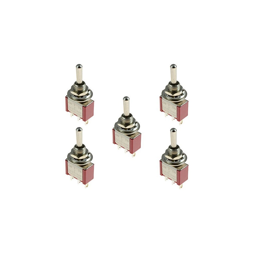 5 X Mini On/Off/On Toggle Switch Miniature Spdt 5060412459099