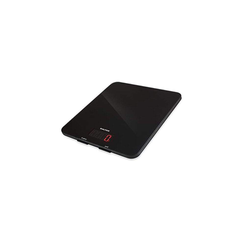 Salter 1160 Bkdr High Capacity Kitchen Scale, 10 Kg Max Capacity, Slim Design, Easy Read Display, Add Weigh, Measures Liquids/Fluids, Kitchen
