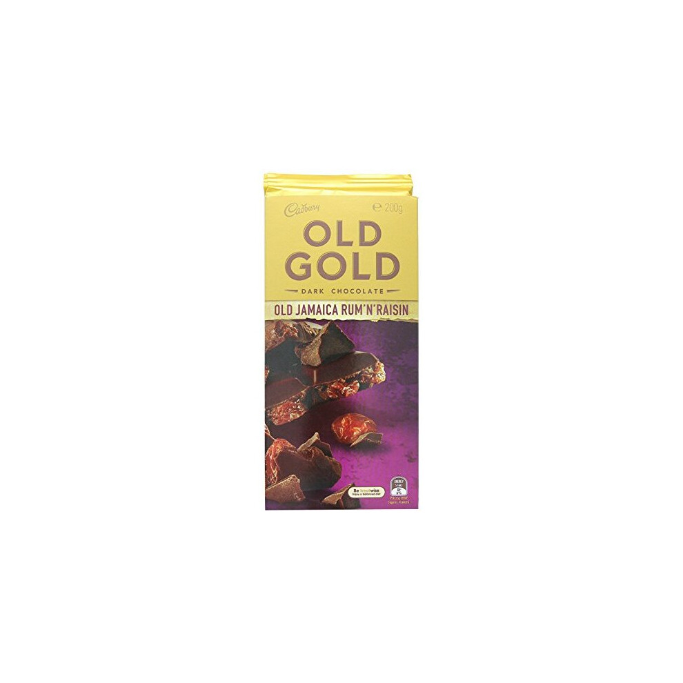 Candy Cadbury Old Gold Jamaica Rum and Raisin Dark Chocolate, 180g