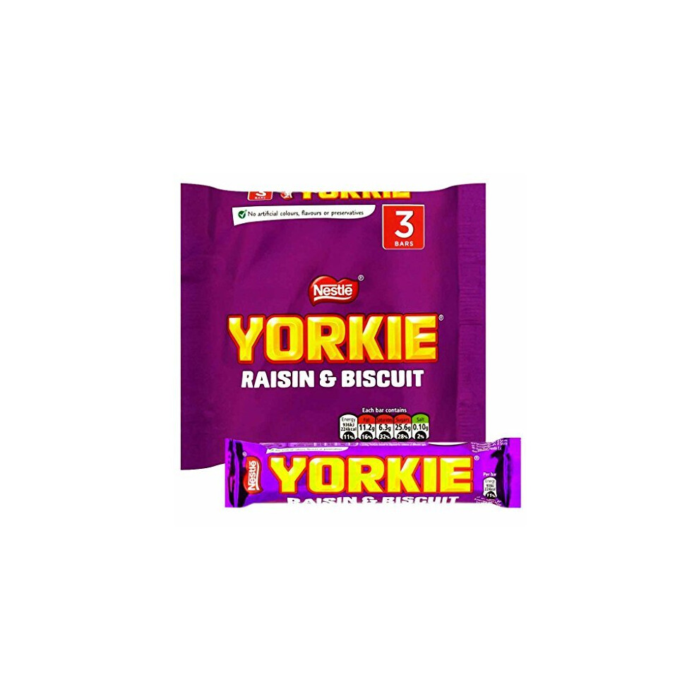 Yorkie Raisin & Biscuit 3 Pack 132g