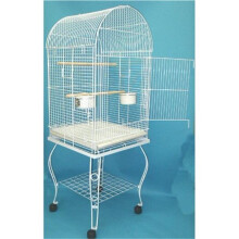 YML 600AWHT Dome Top Parrot Cage with Stand in White